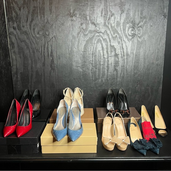 DESIGNER HEEL BUNDLE (8 SHOES) - Picture 1 of 16